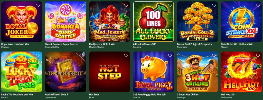 Betsixty Casino Games